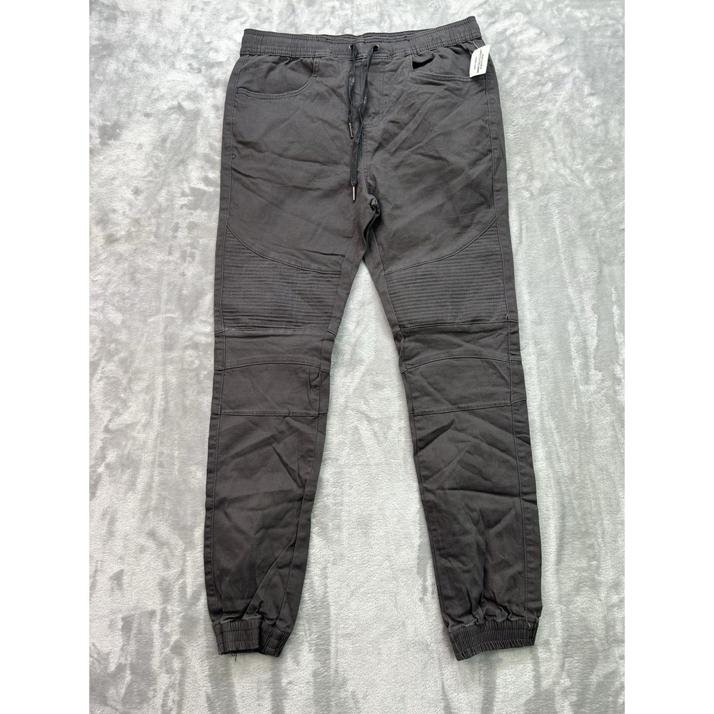 Brooklyn Cloth Men's M Jogger Twill Moto Pants Grey Stretch Street Grunge Skate